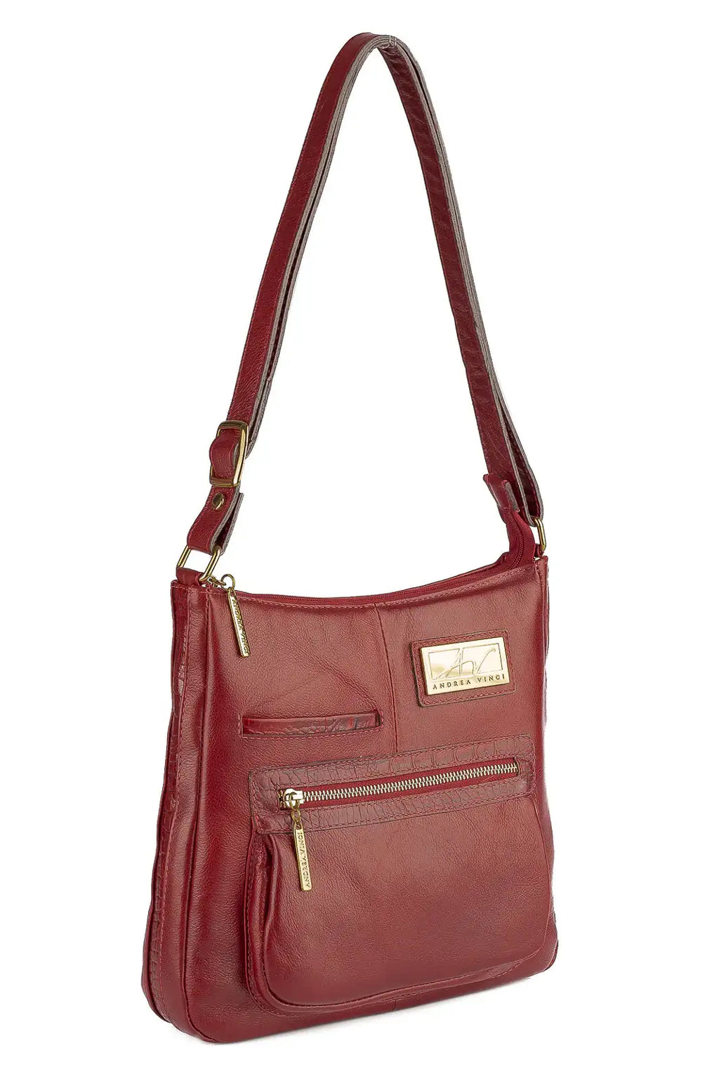 Bolsa tiracolo em couro liso Denise - Enluaze