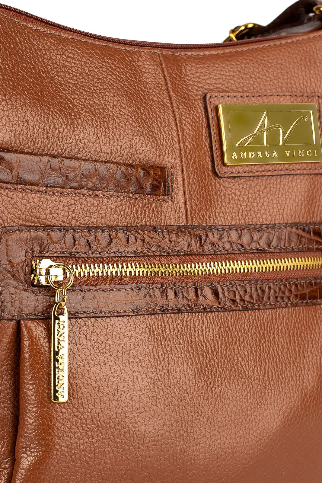 Bolsa tiracolo em couro liso Denise - Enluaze