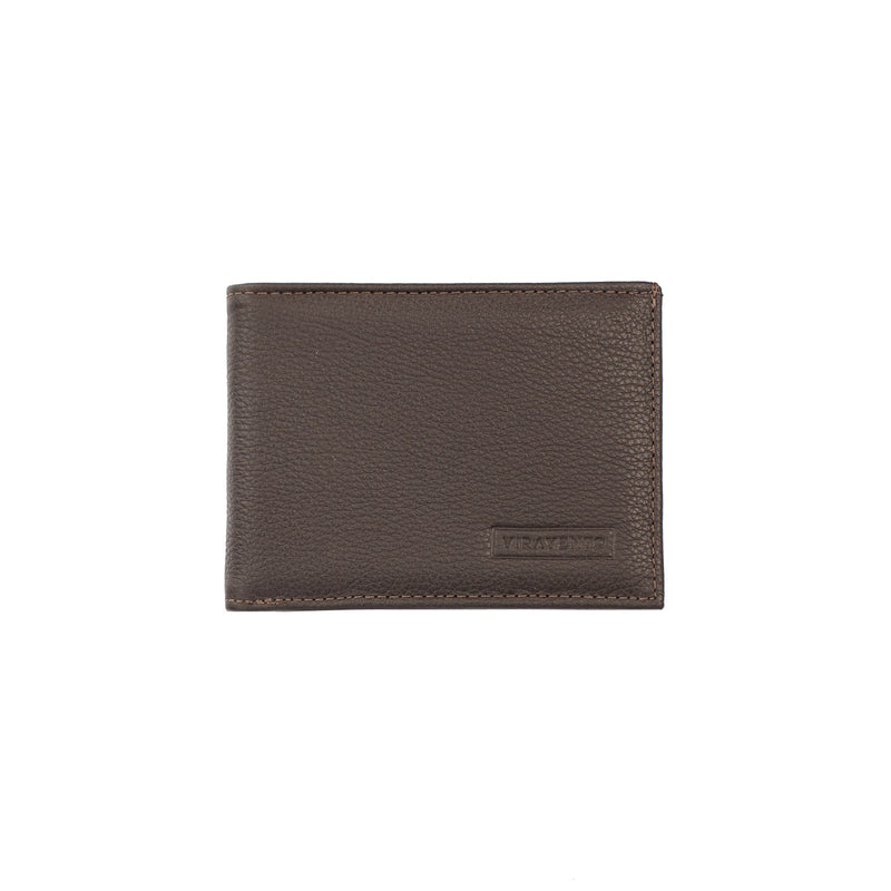 Carteira masculina de couro floater John 8,5x11,5cm