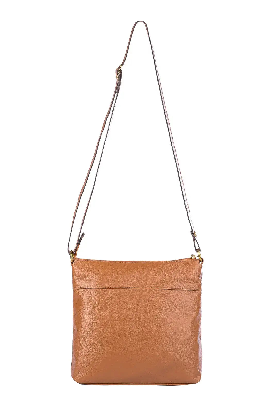 Bolsa transversal matelassê de couro liso Bia - Enluaze