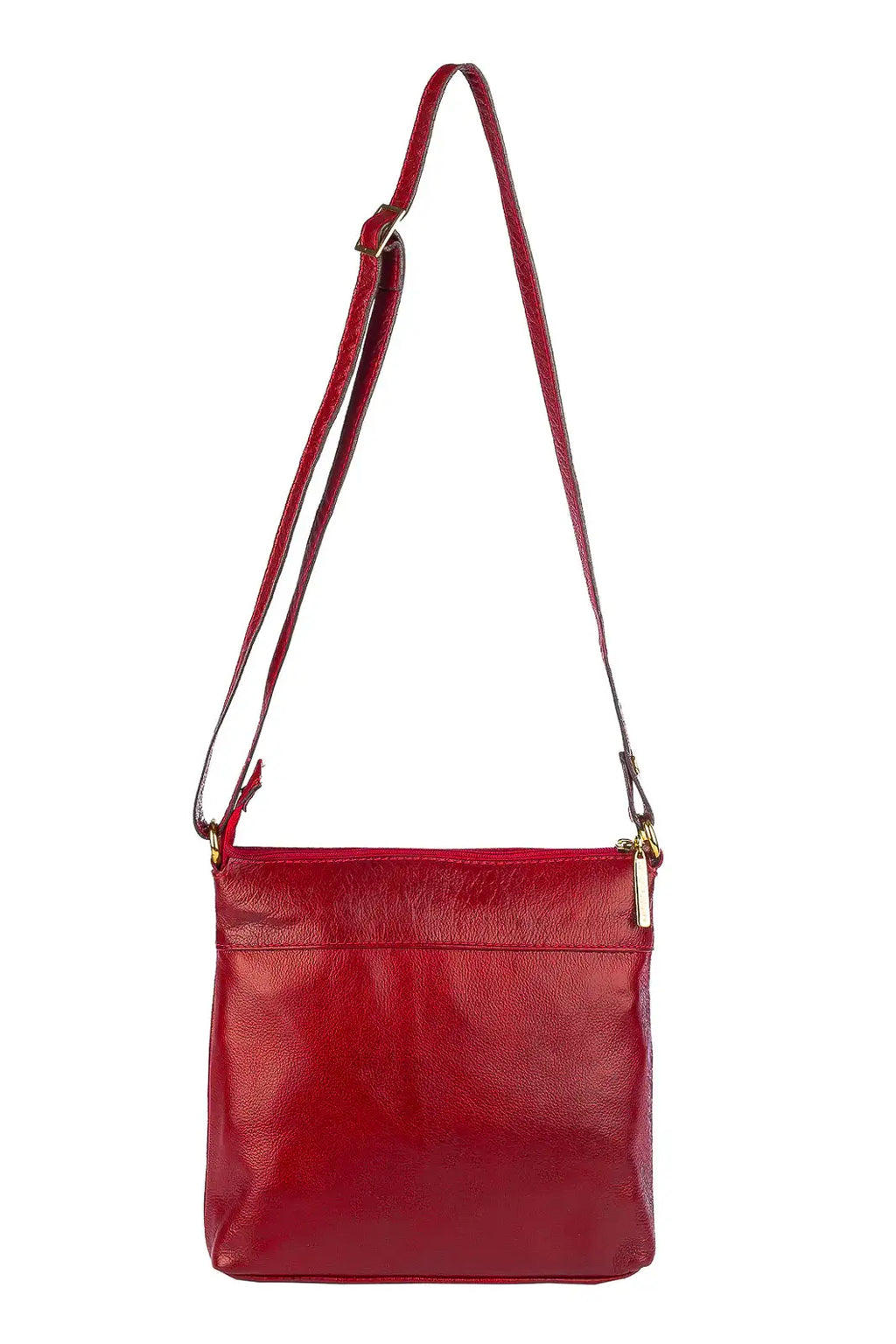 Bolsa transversal matelassê de couro liso Bia - Enluaze