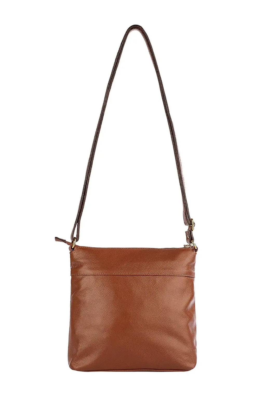 Bolsa transversal matelassê de couro liso Bia - Enluaze