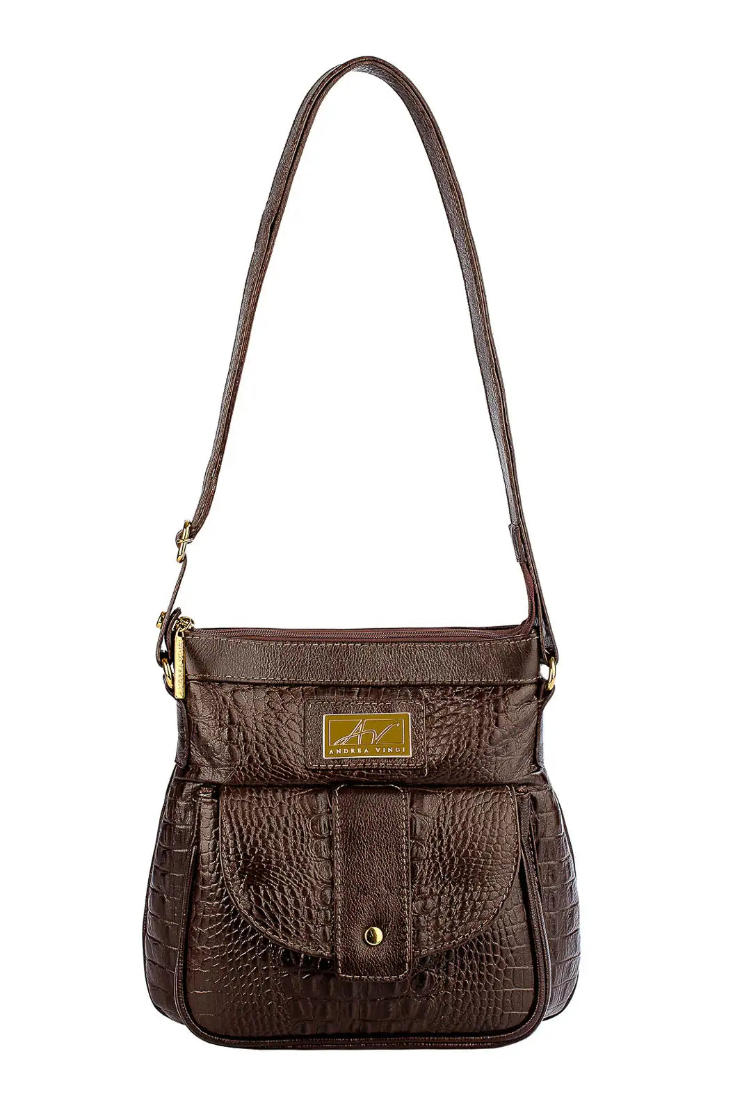 Bolsa tiracolo de couro croco Elis - Enluaze