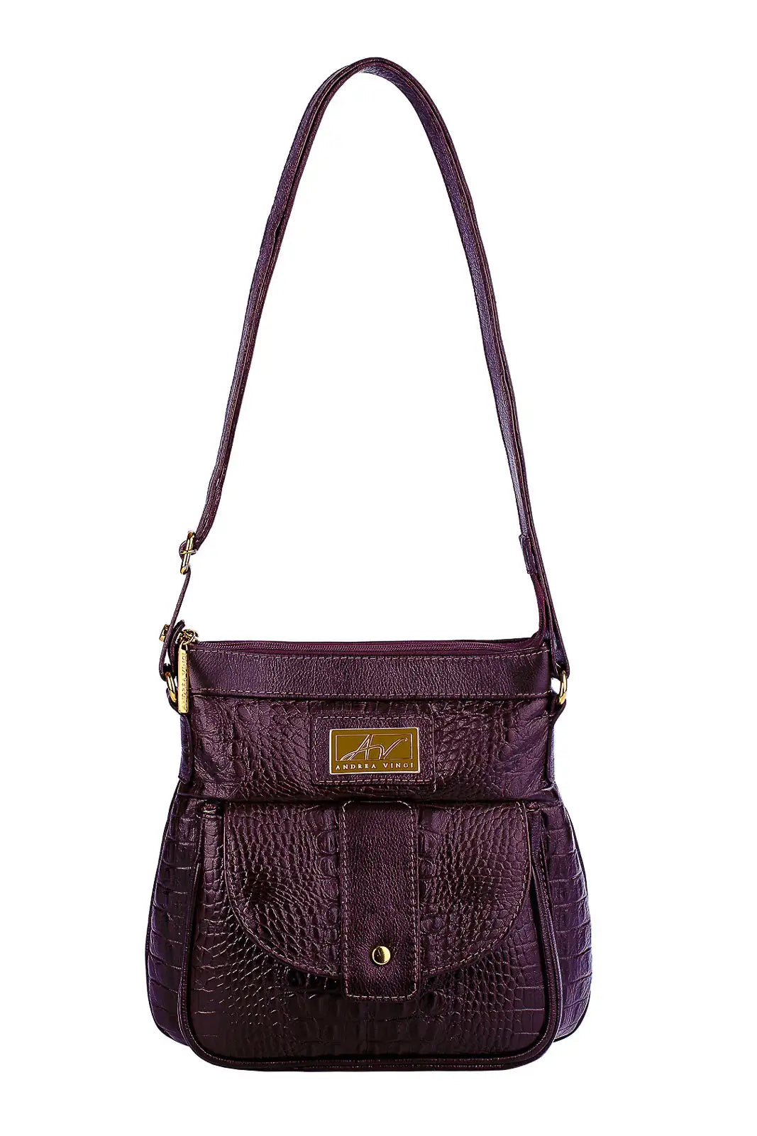 Bolsa tiracolo de couro croco Elis - Enluaze