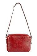 Bolsa quadrada pequena de couro croco Diana - Enluaze