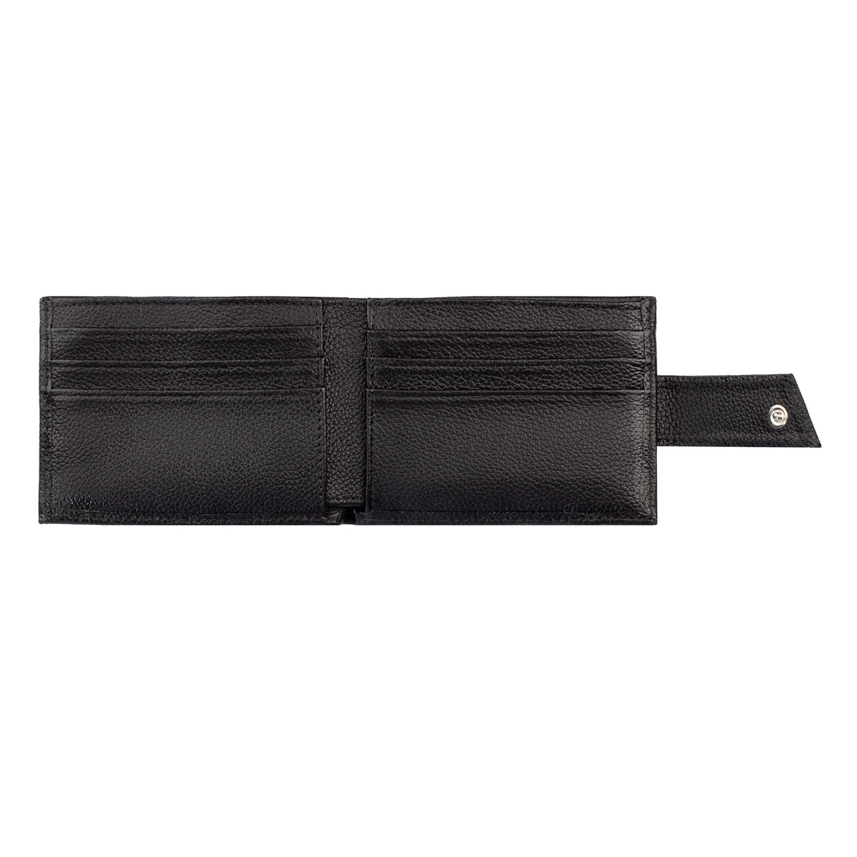 Carteira masculina de couro floater com botão Matt 8,5x11,5cm