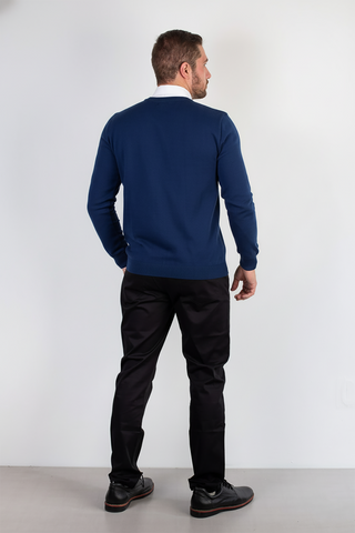 Suéter masculino gola v de malha 50001