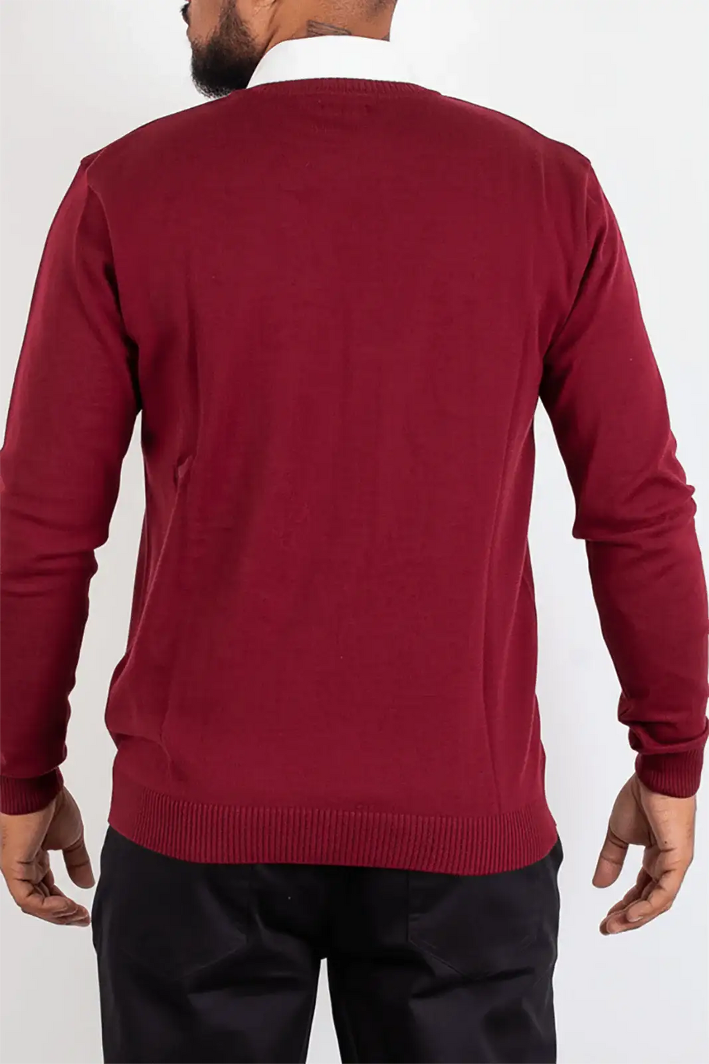 Suéter masculino gola v de malha 50001 - Enluaze