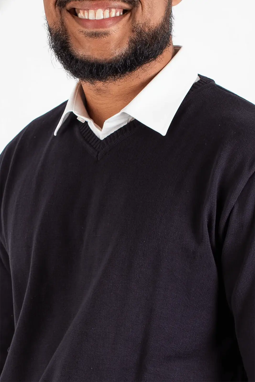 Suéter masculino gola v de malha 50001 - Enluaze