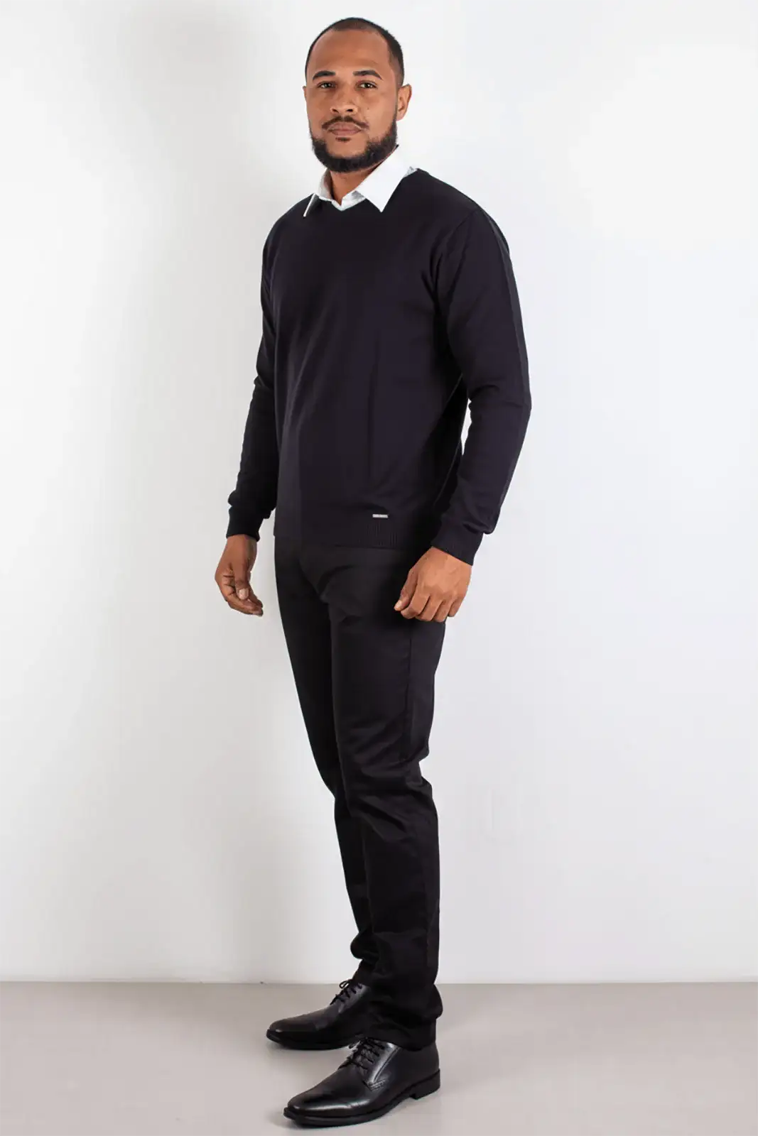 Suéter masculino gola v de malha 50001 - Enluaze