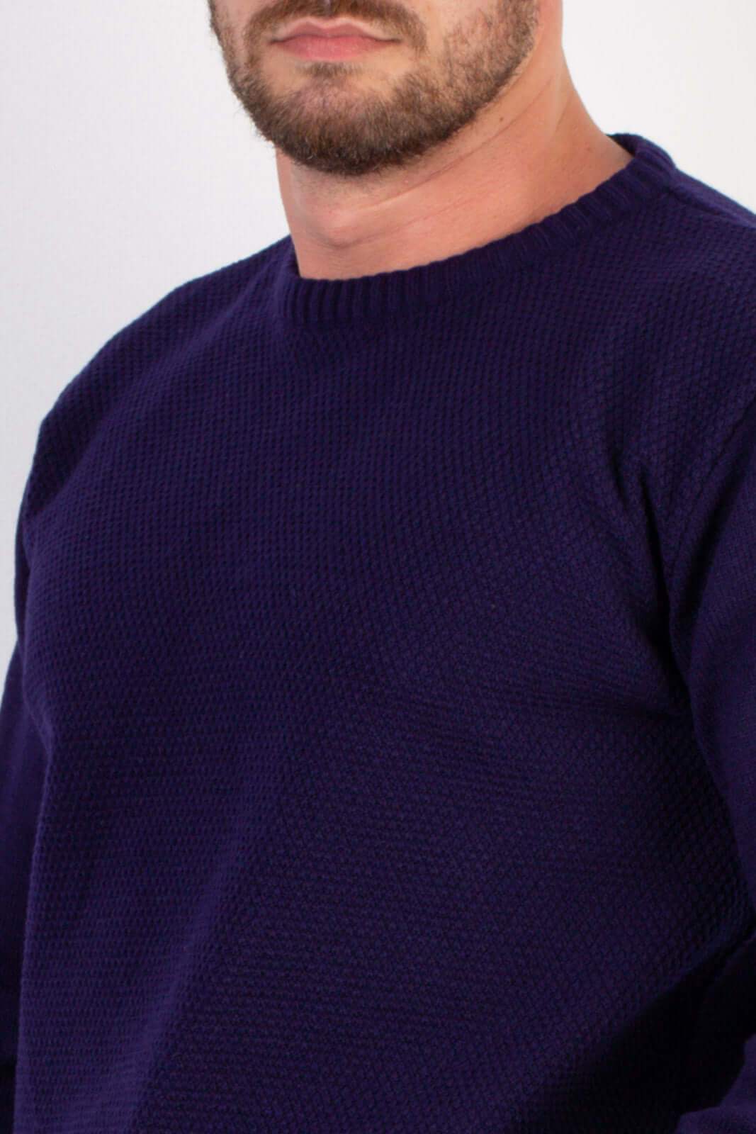 Blusão masculino de malha gola redonda 50003 - Enluaze