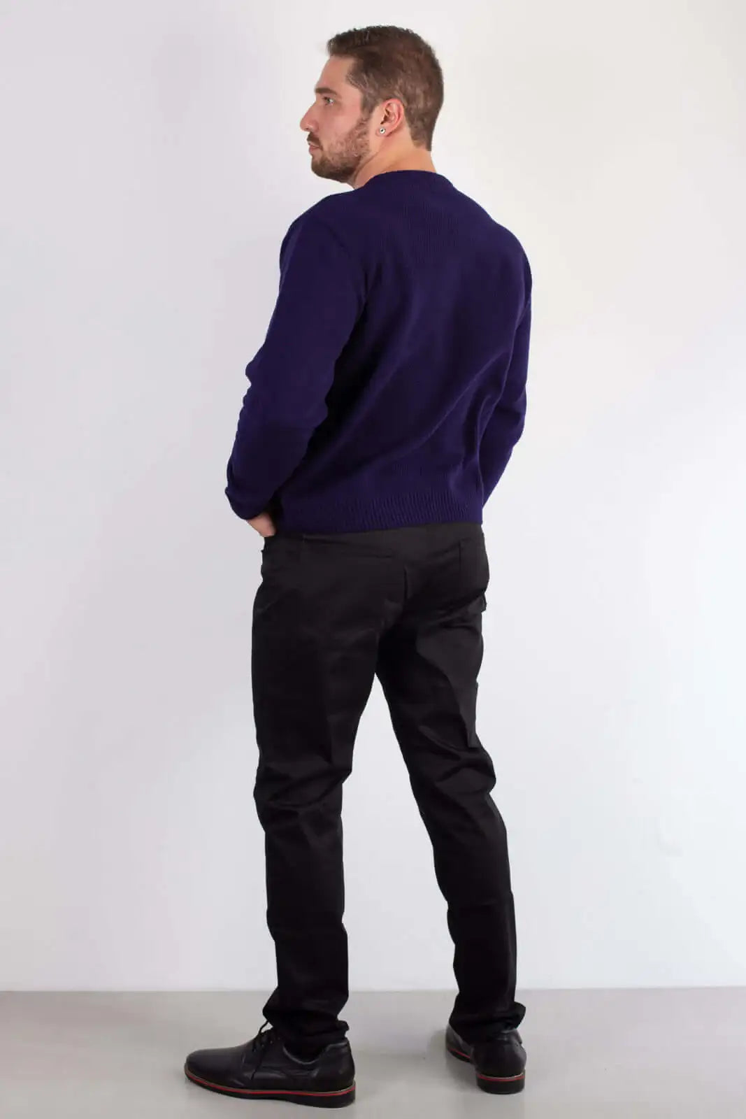 Blusão masculino de malha gola redonda 50003 - Enluaze