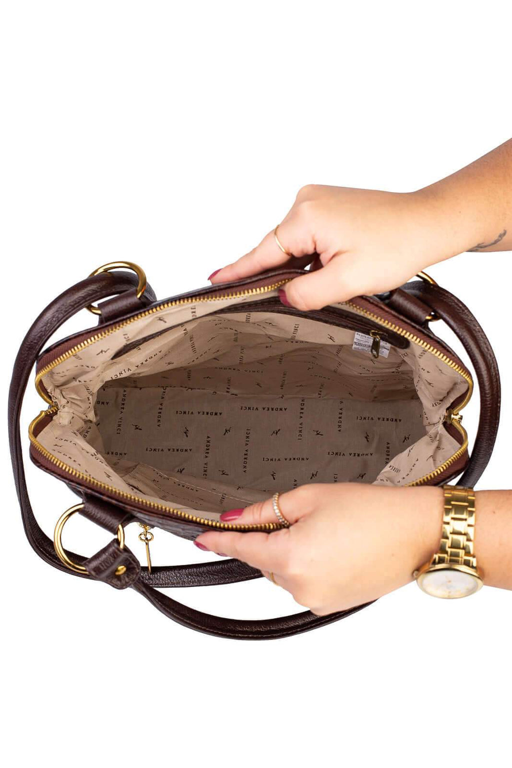 Bolsa mochila de couro croco Lívia - Enluaze