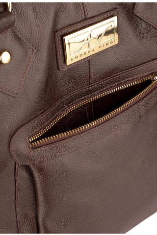 Bolsa mochila de couro liso Lívia - Enluaze - Bolsas e Mochilas em Couro Legítimo - Andrea Vinci