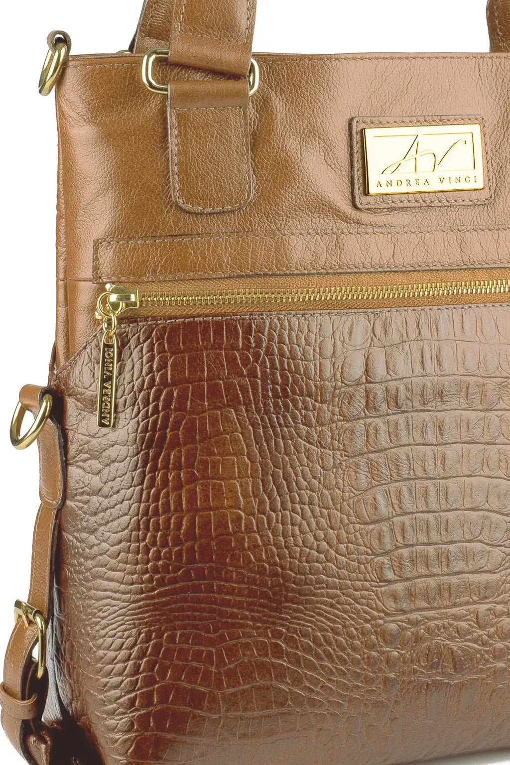 Bolsa de couro 2 em 1 croco Luiza - Enluaze