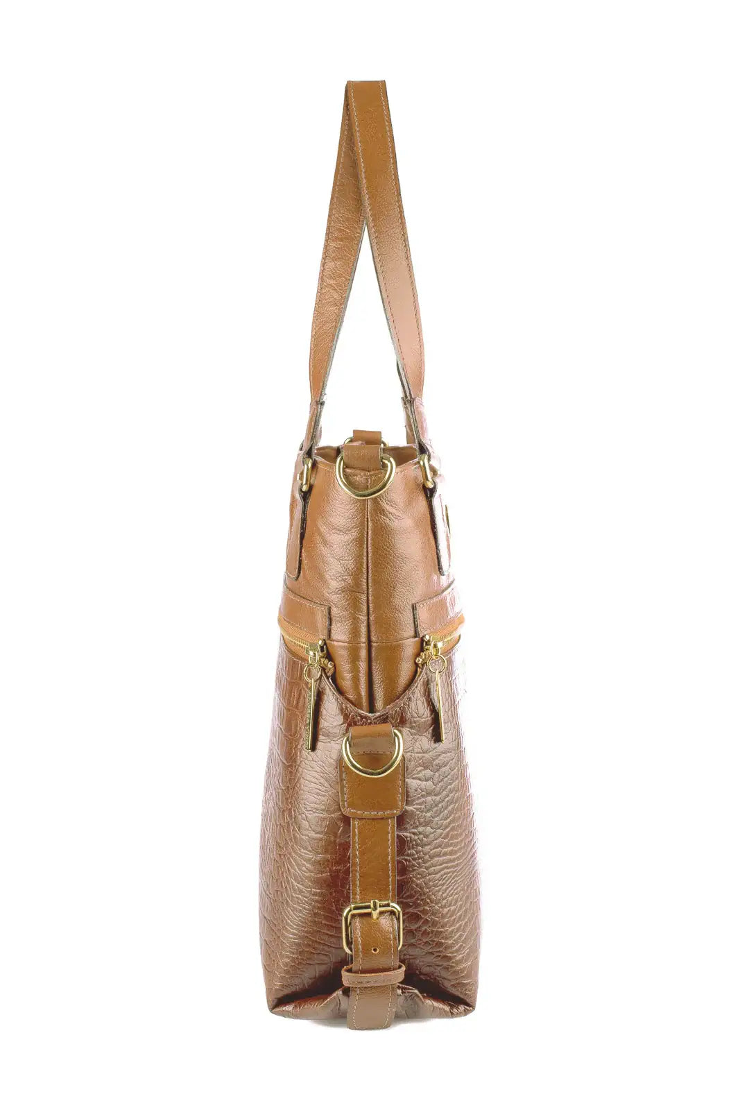 Bolsa de couro 2 em 1 croco Luiza - Enluaze