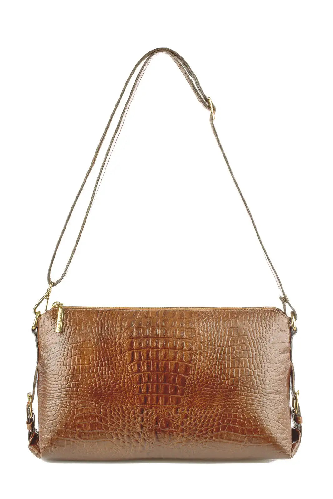 Bolsa de couro 2 em 1 croco Luiza - Enluaze