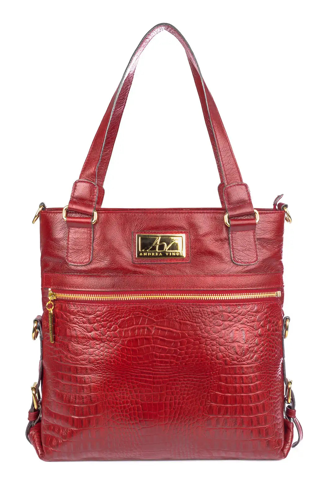 Bolsa de couro 2 em 1 croco Luiza - Enluaze