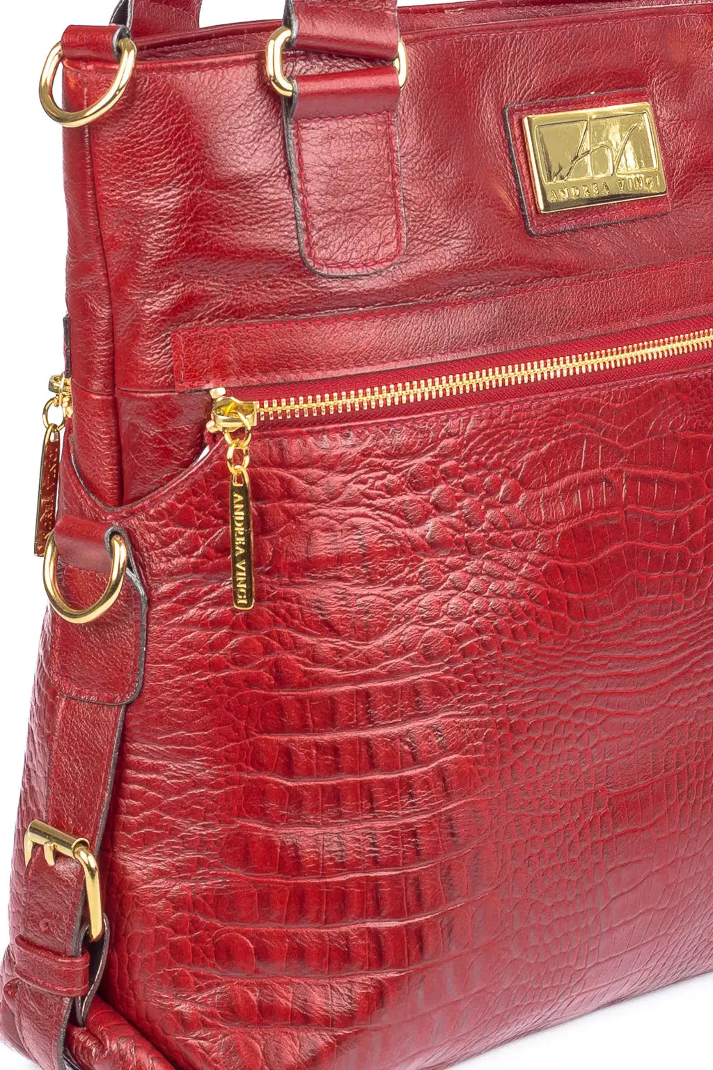 Bolsa de couro 2 em 1 croco Luiza - Enluaze