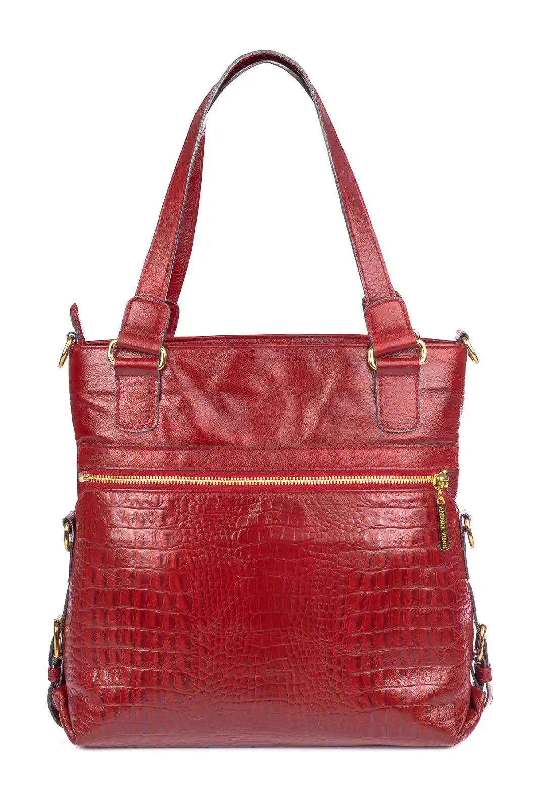 Bolsa de couro 2 em 1 croco Luiza - Enluaze