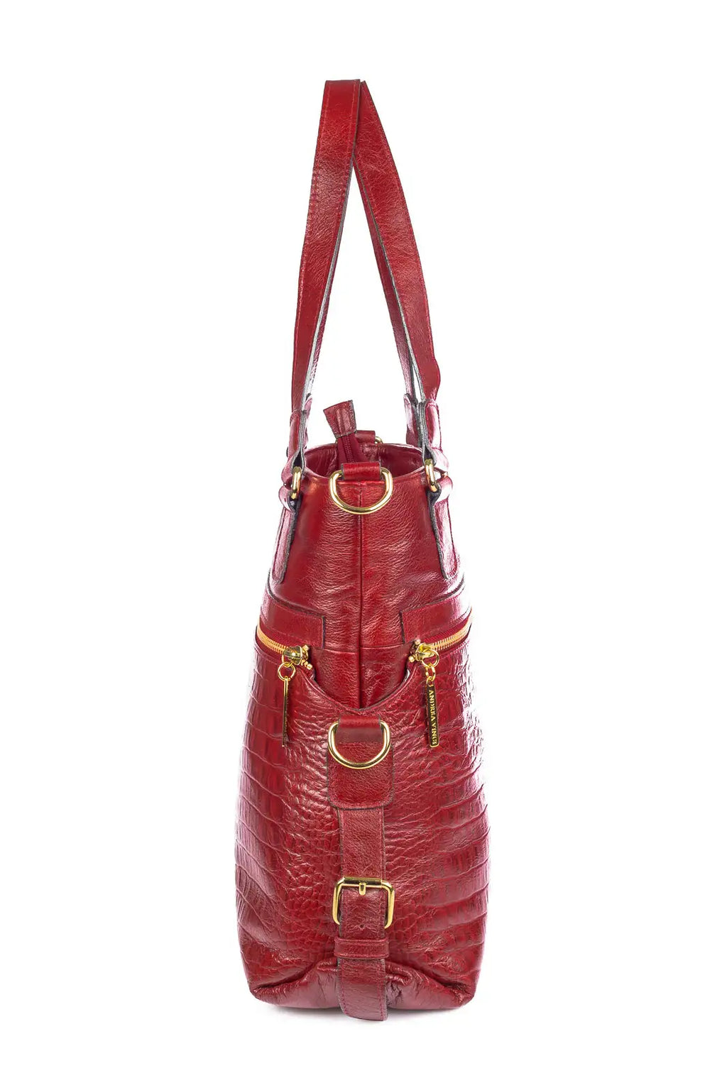 Bolsa de couro 2 em 1 croco Luiza - Enluaze