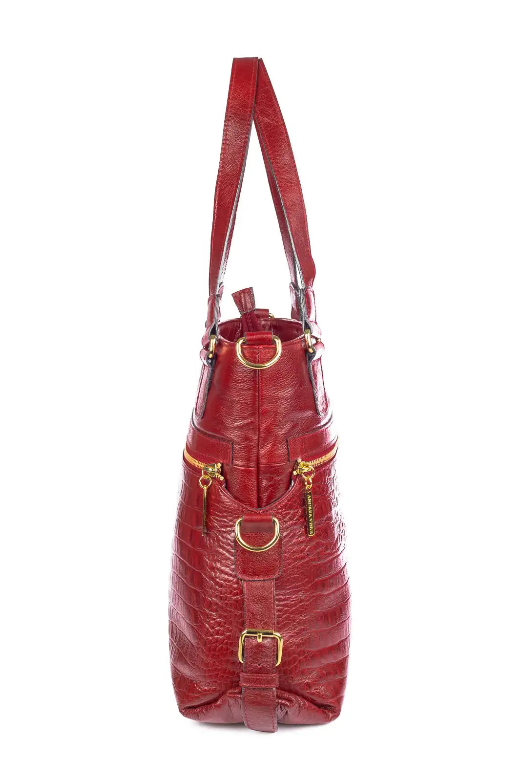 Bolsa de couro 2 em 1 croco Luiza - Enluaze