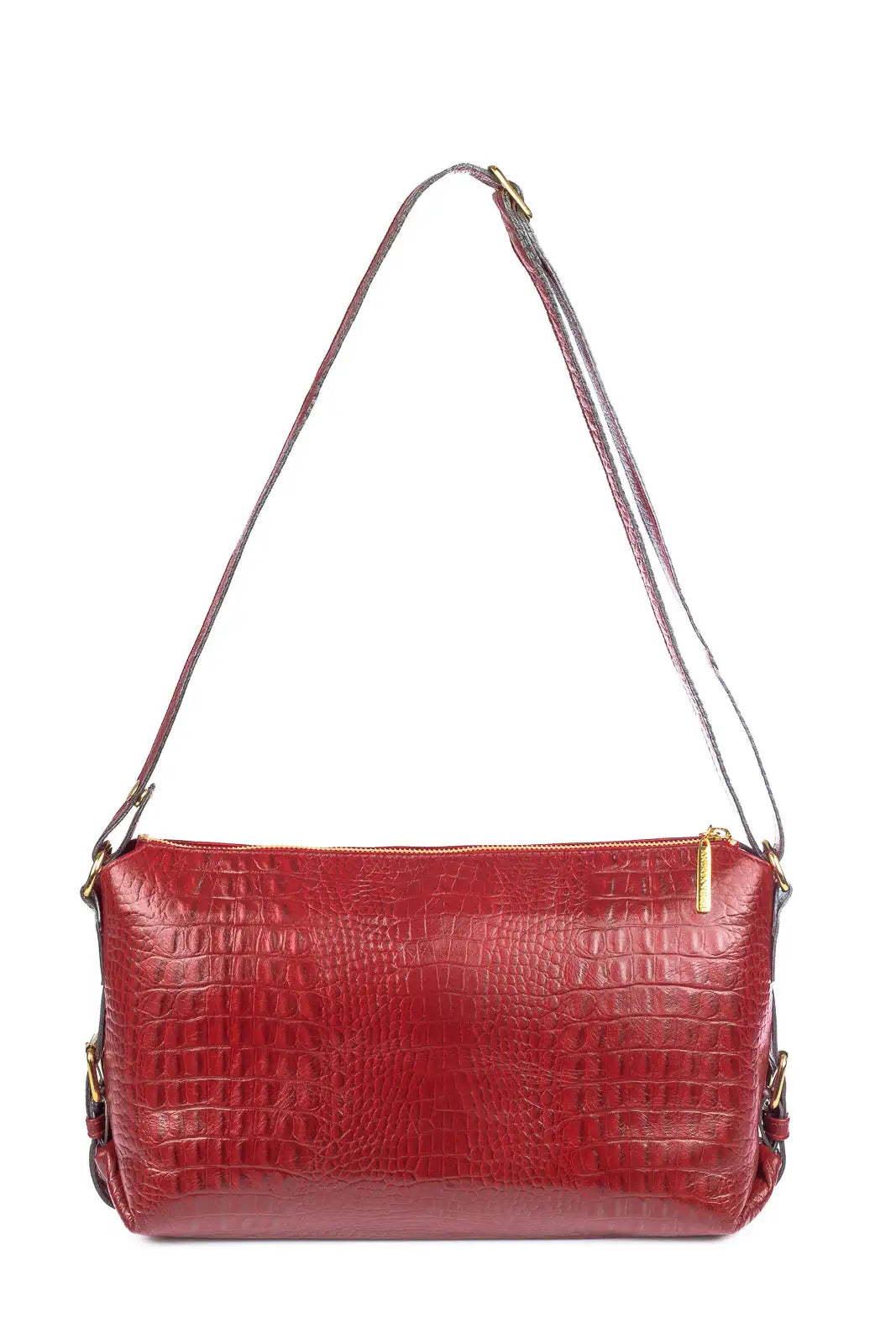 Bolsa de couro 2 em 1 croco Luiza - Enluaze