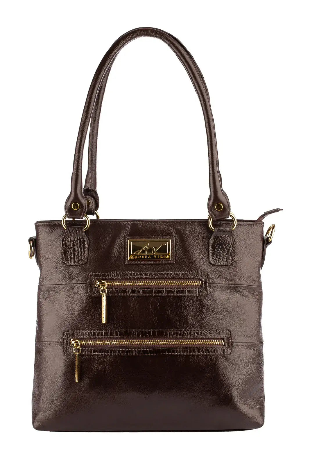 Bolsa de ombro em couro liso Alícia - Enluaze