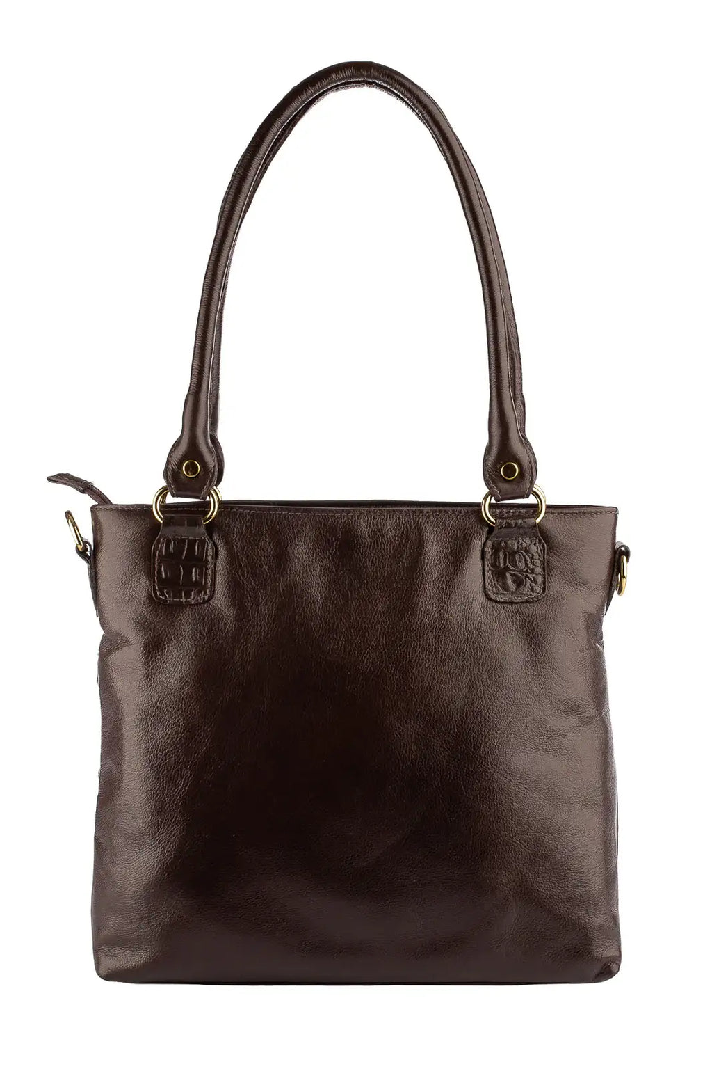 Bolsa de ombro em couro liso Alícia - Enluaze