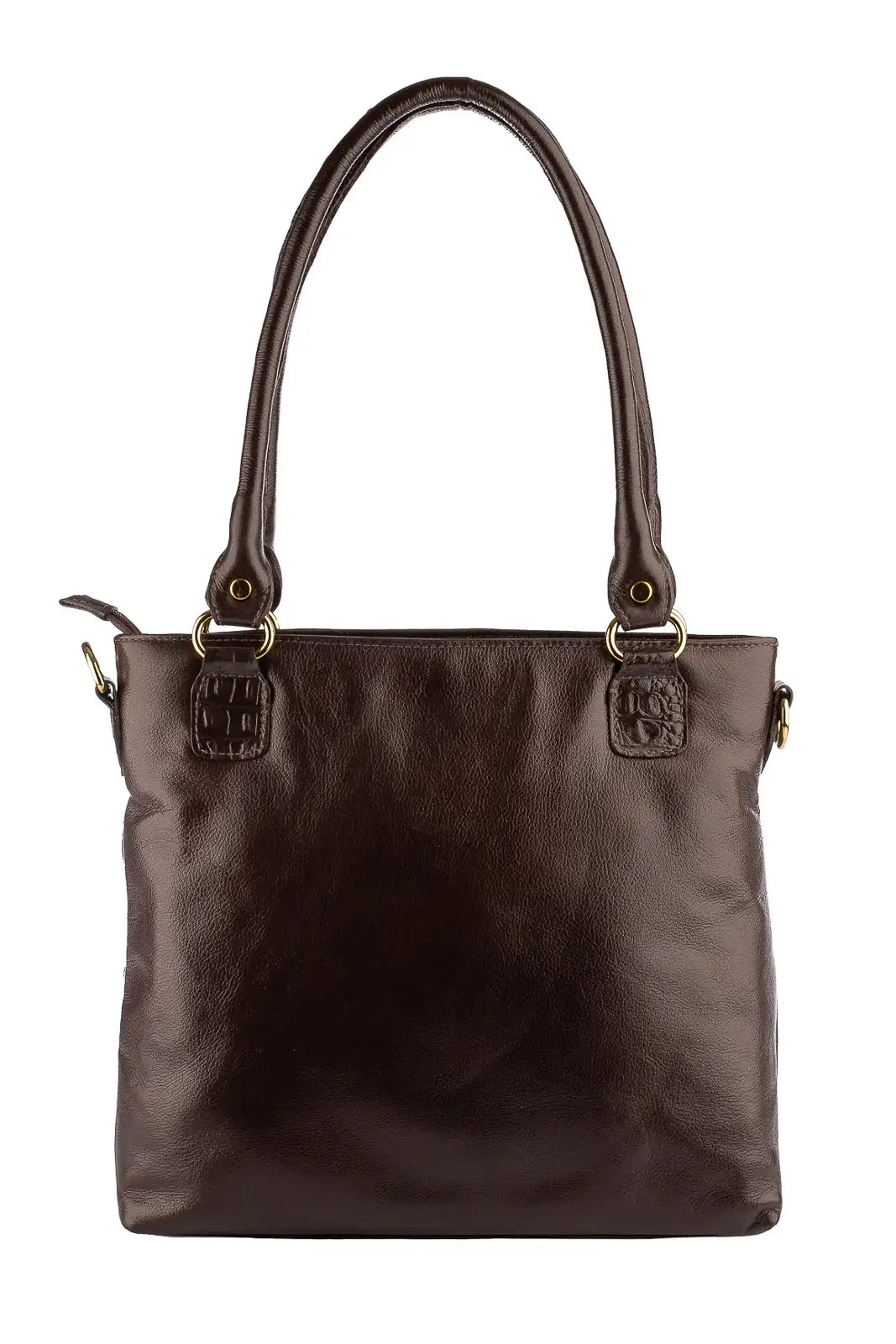 Bolsa de ombro em couro liso Alícia - Enluaze