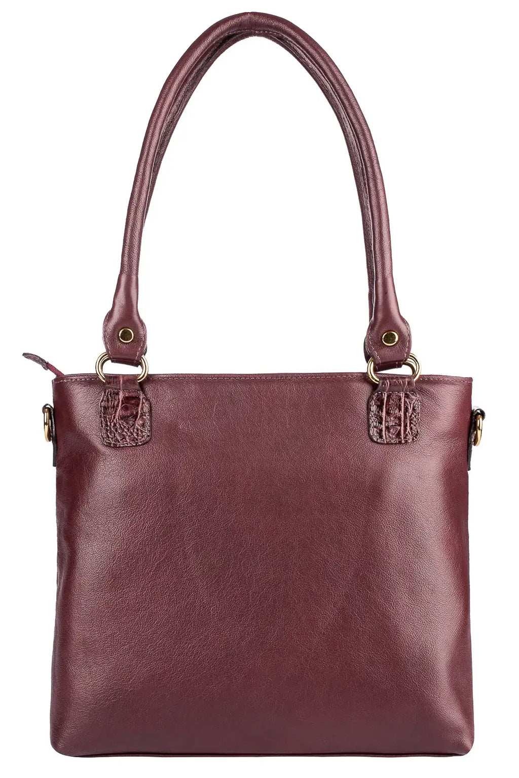 Bolsa de ombro em couro liso Alícia - Enluaze