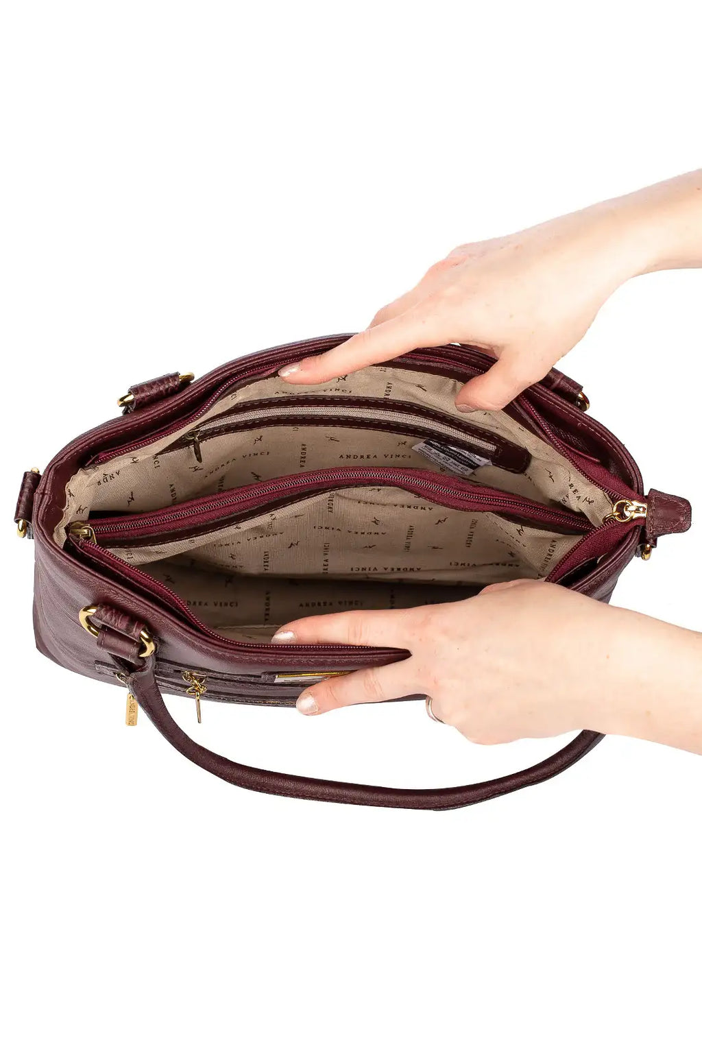 Bolsa de ombro em couro liso Alícia - Enluaze