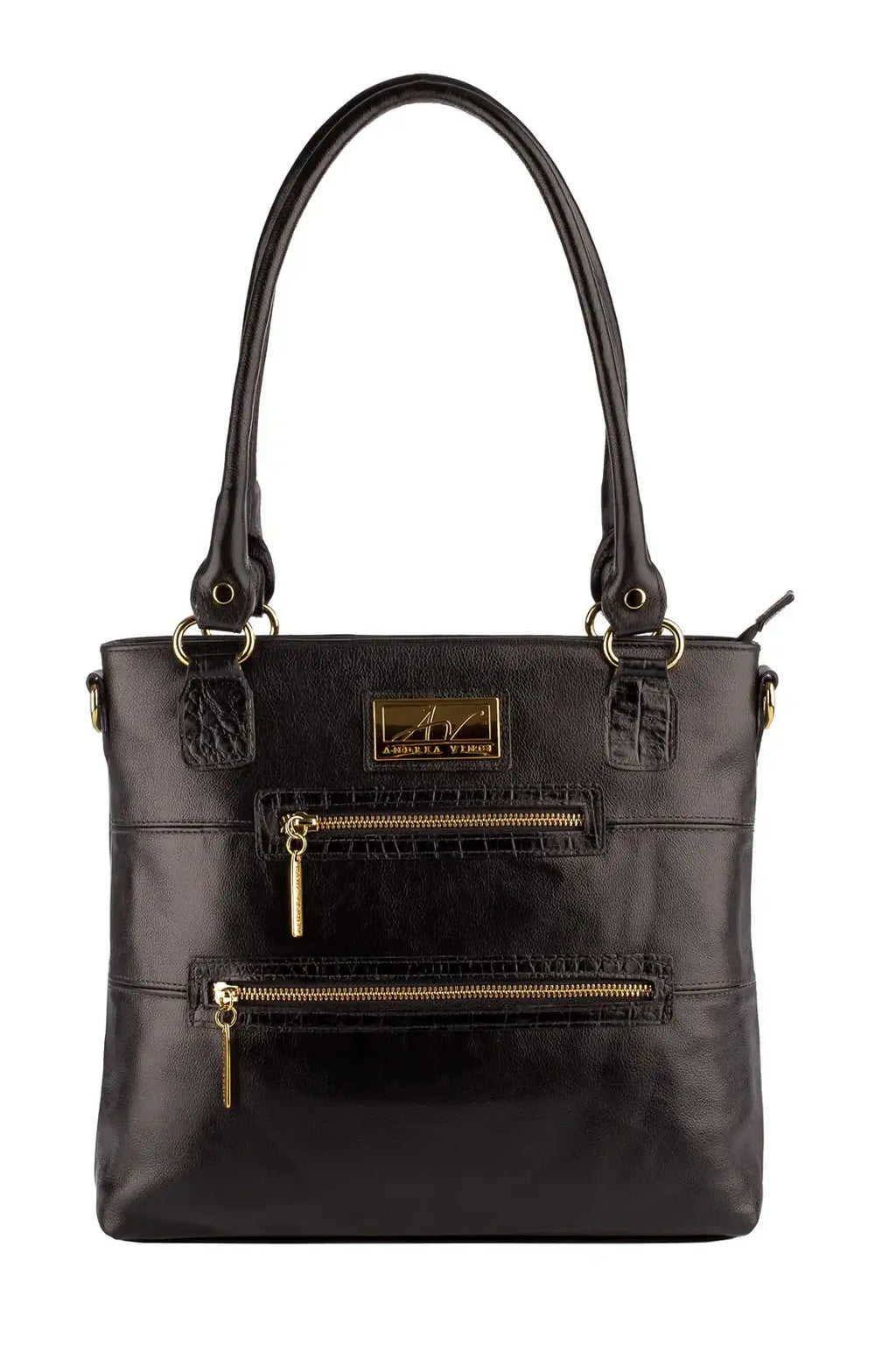 Bolsa de ombro em couro liso Alícia - Enluaze