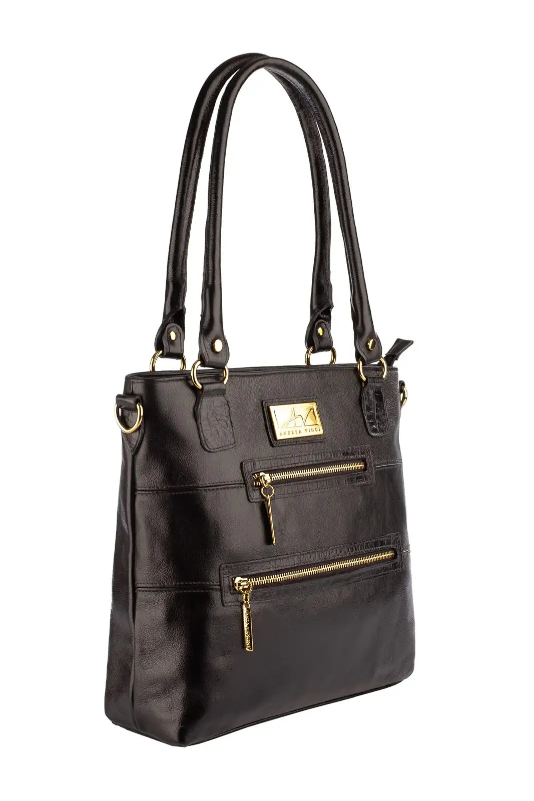 Bolsa de ombro em couro liso Alícia - Enluaze