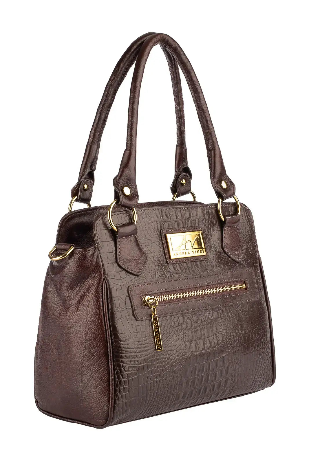 Bolsa de couro croco Amélia - Enluaze