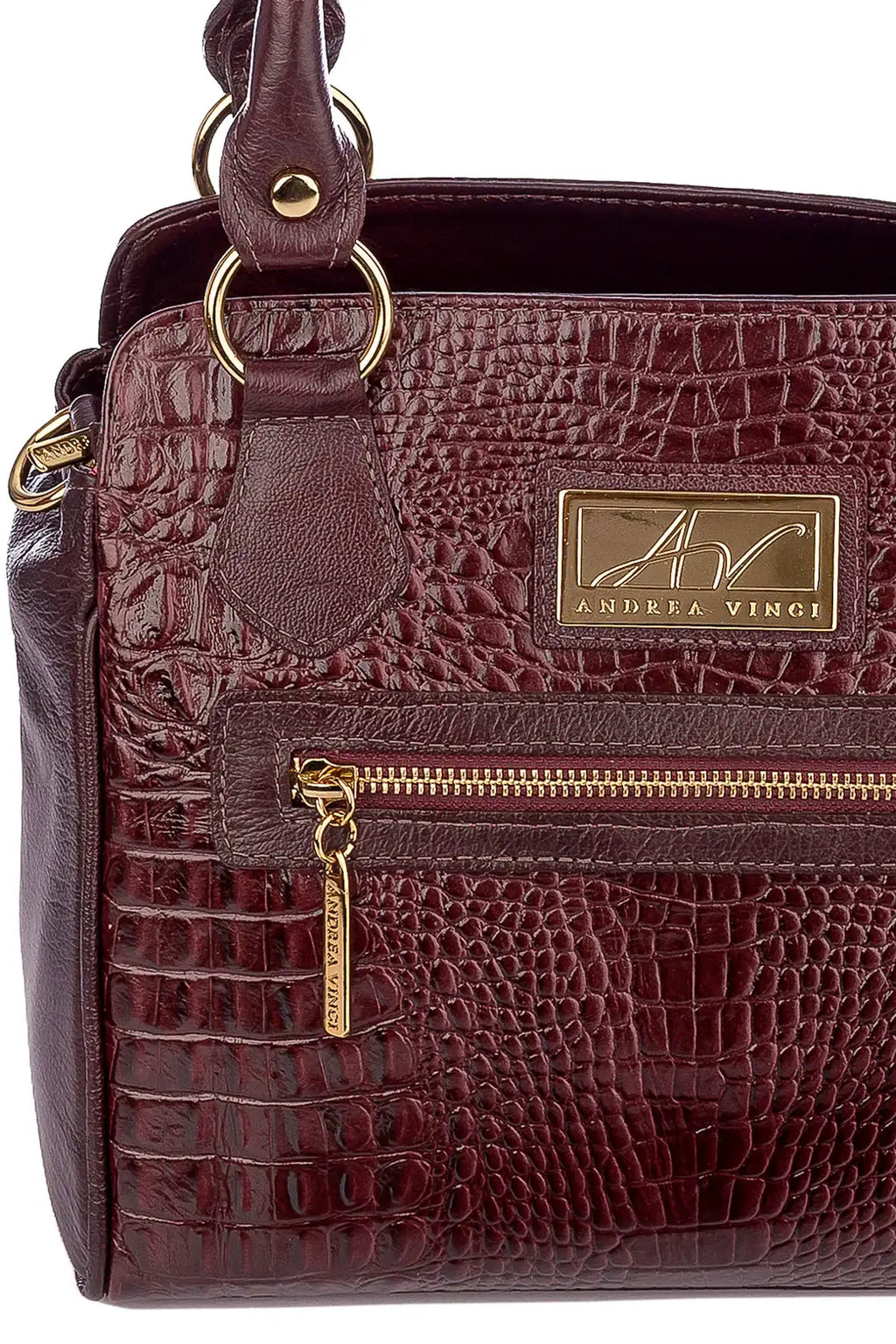 Bolsa de couro croco Amélia - Enluaze