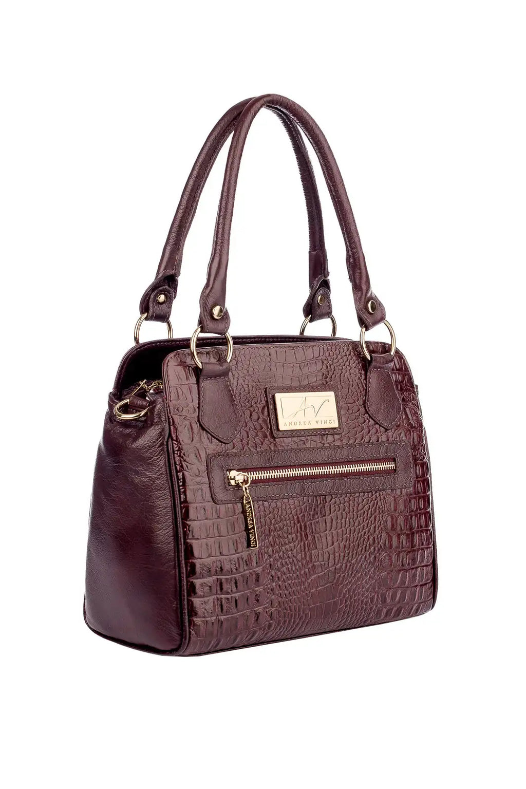 Bolsa de couro croco Amélia - Enluaze