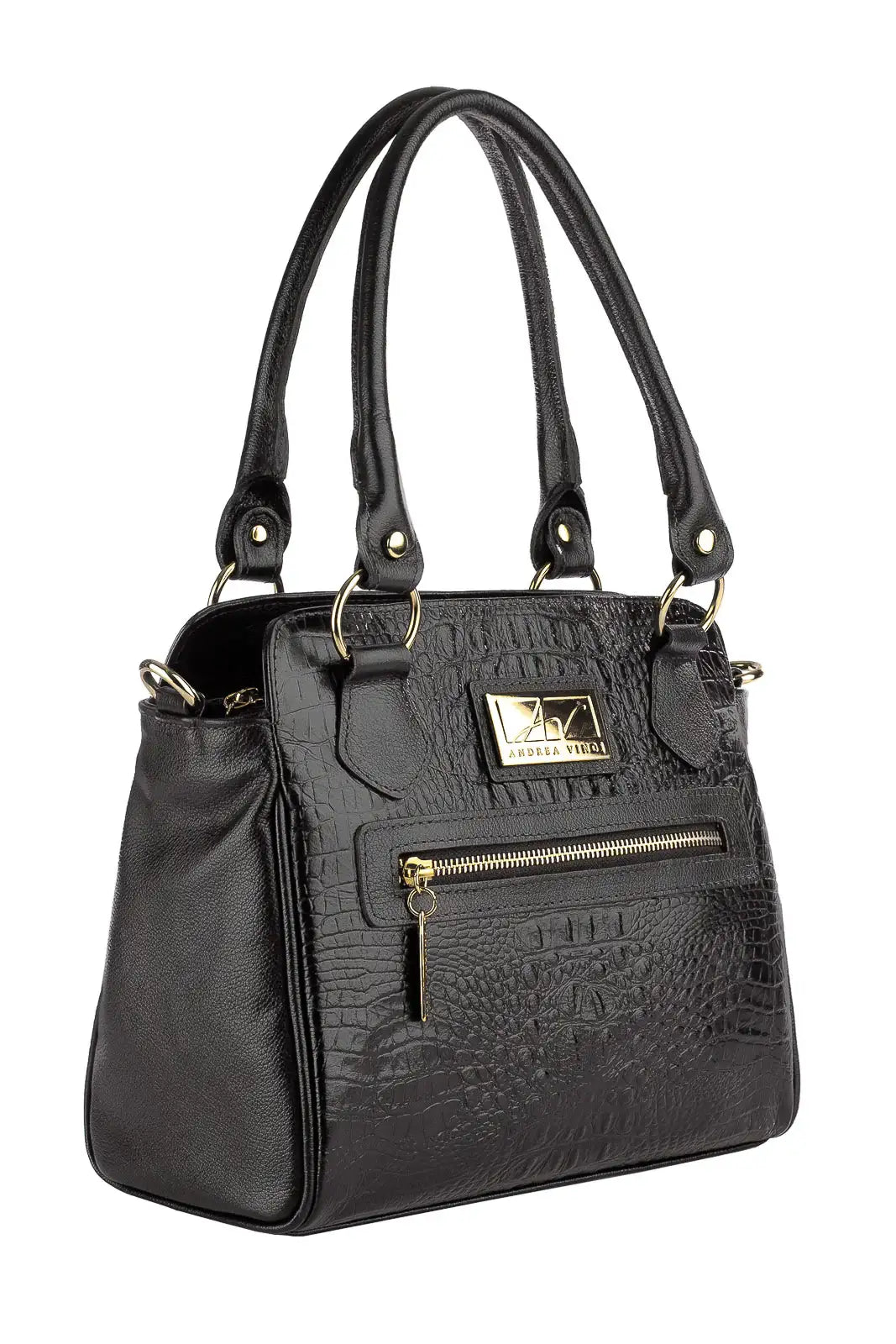 Bolsa de couro croco Amélia - Enluaze