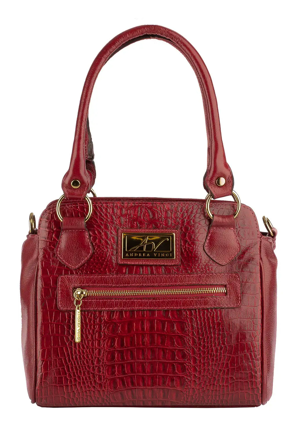 Bolsa de couro croco Amélia - Enluaze