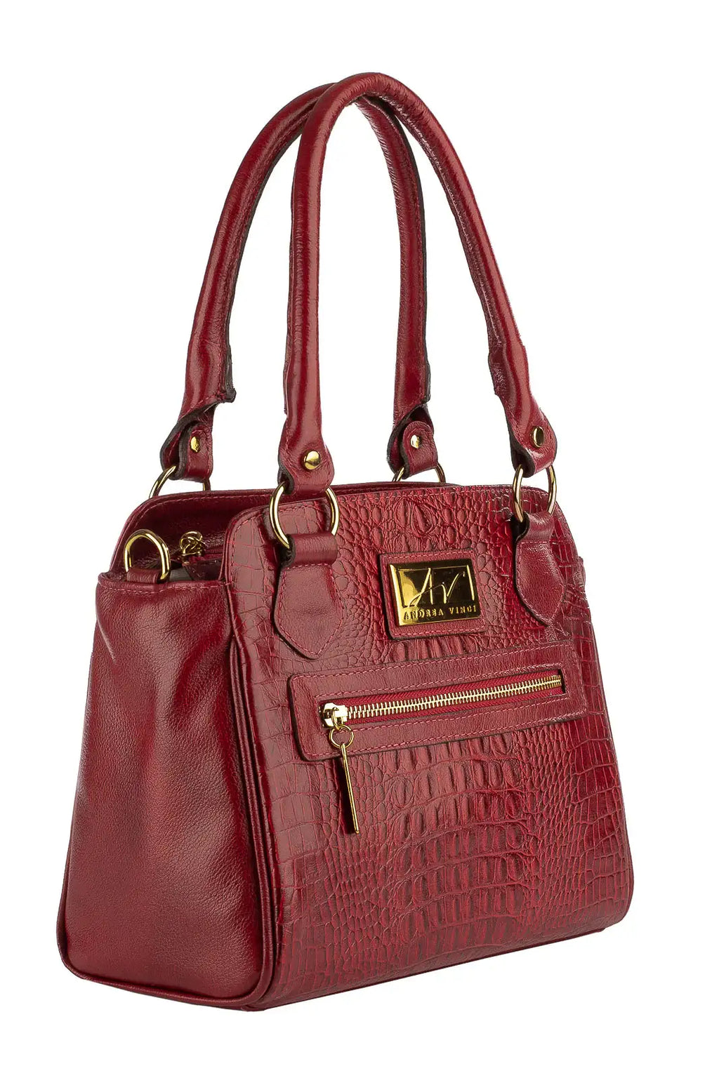 Bolsa de couro croco Amélia - Enluaze