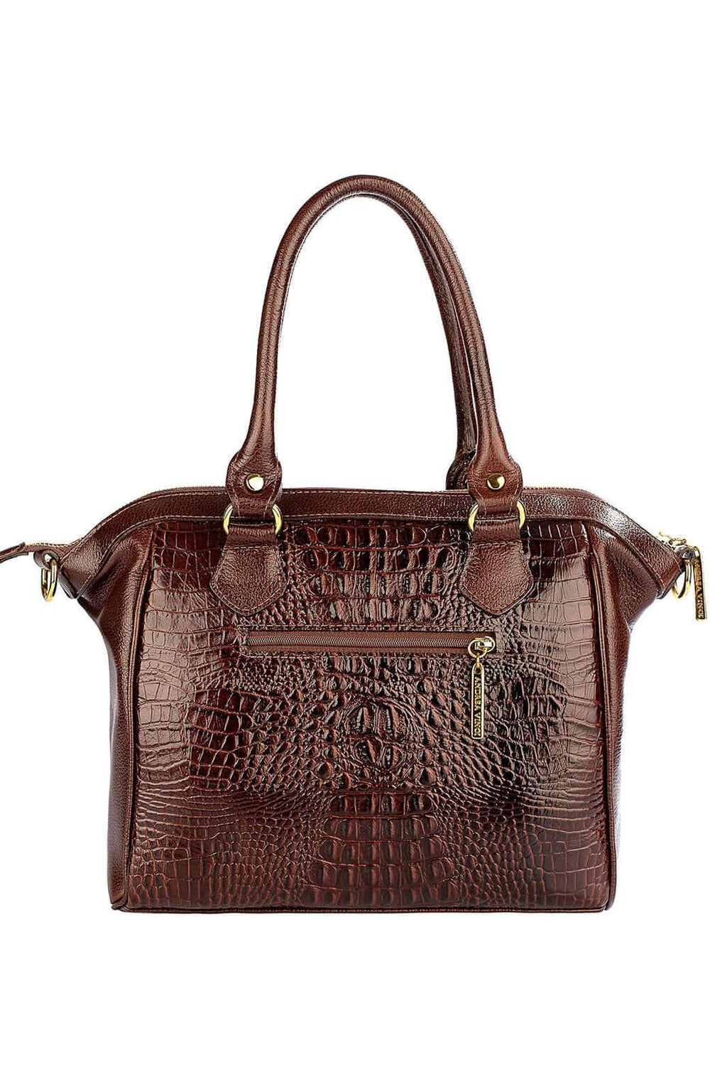 Bolsa estruturada de couro croco Leila - Enluaze