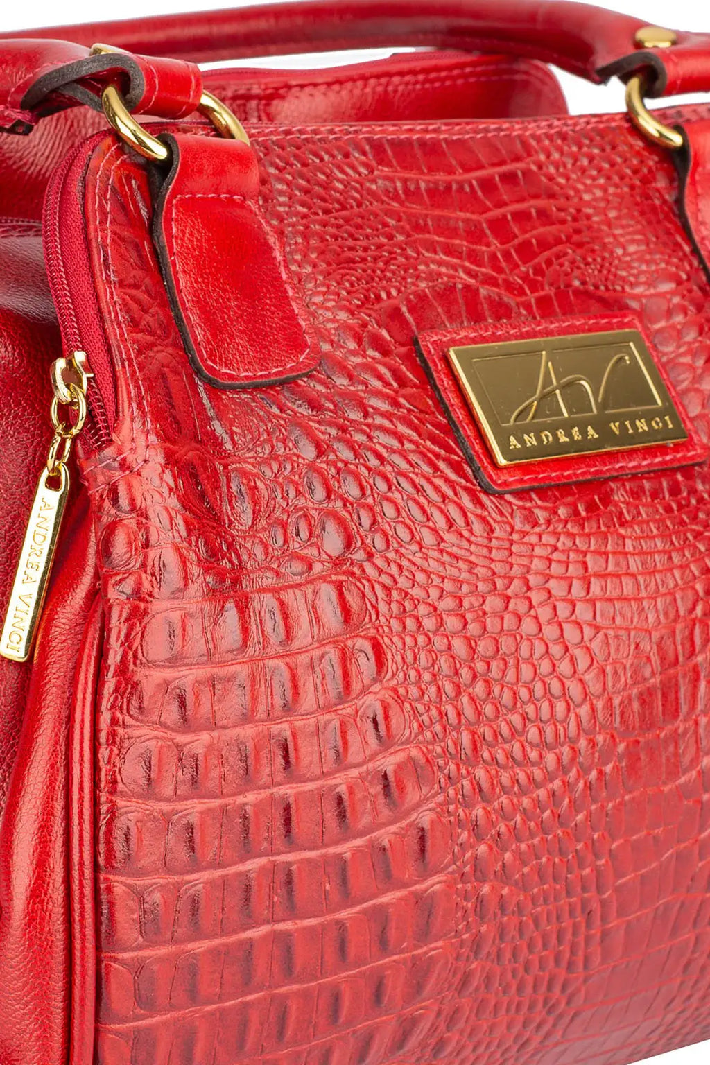 Bolsa de ombro em couro croco Simone - Enluaze