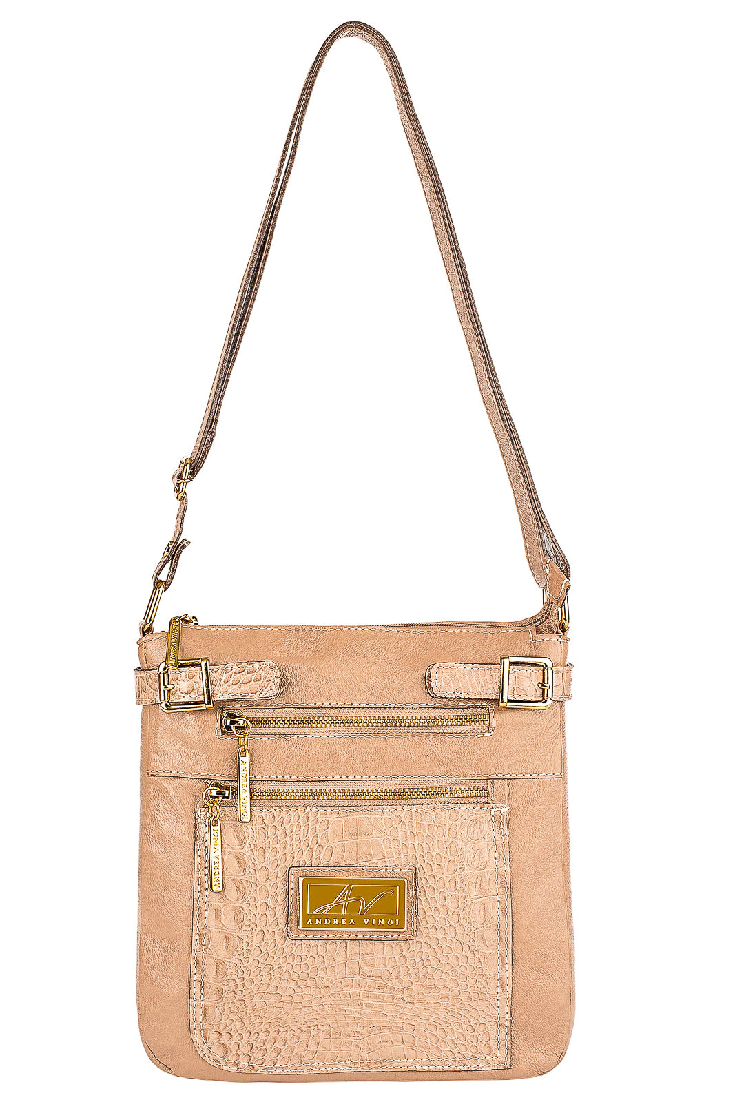 Bolsa Transversal de couro croco Chloe - Enluaze