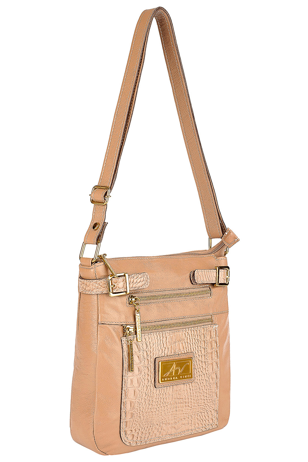 Bolsa Transversal de couro croco Chloe - Enluaze