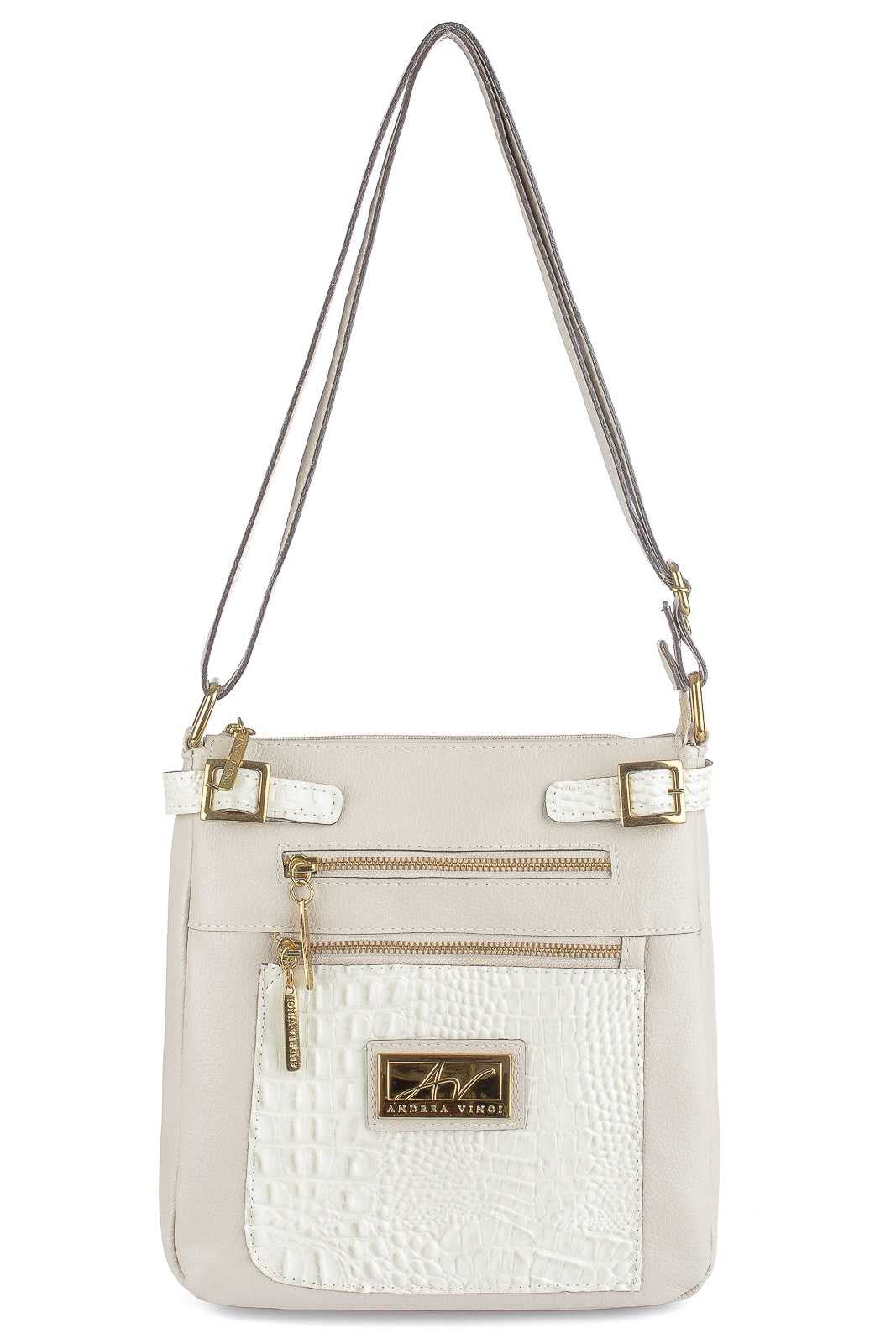 Bolsa Transversal de couro croco Chloe - Enluaze