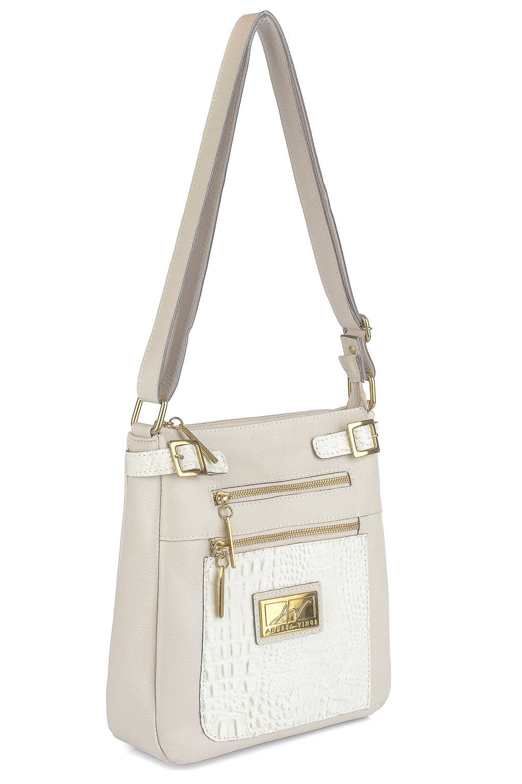 Bolsa Transversal de couro croco Chloe - Enluaze