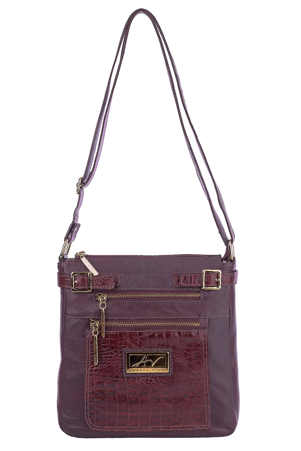 Bolsa Transversal de couro croco Chloe - Enluaze