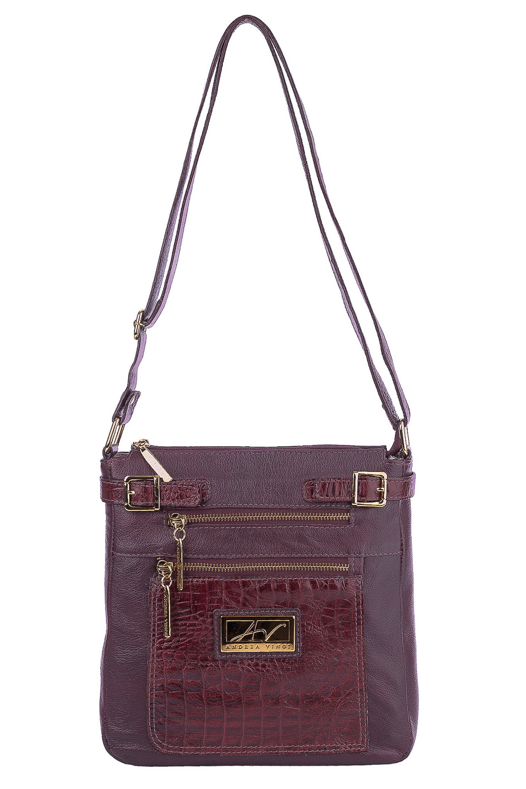 Bolsa Transversal de couro croco Chloe - Enluaze