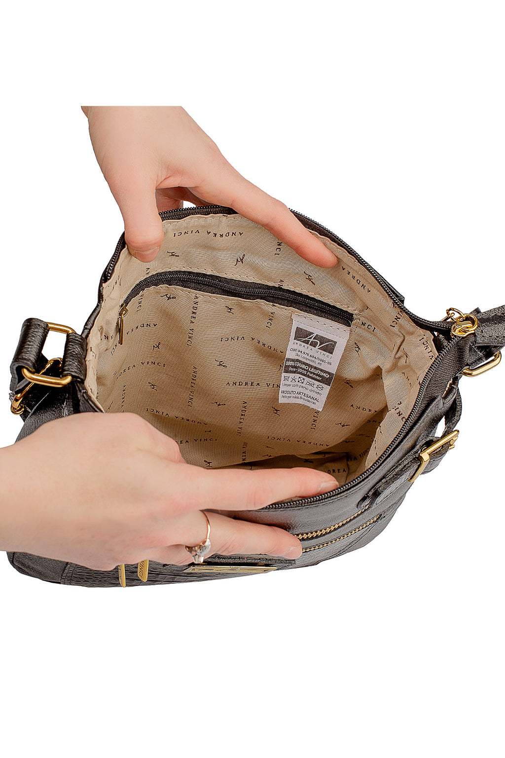 Bolsa Transversal de couro croco Chloe - Enluaze