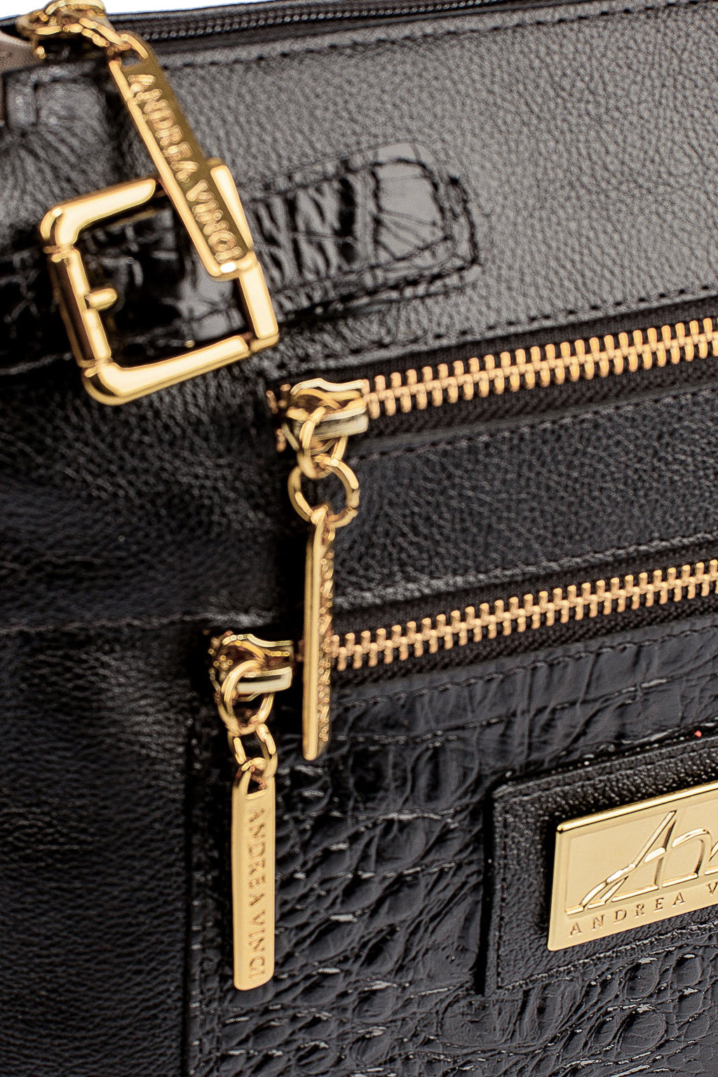 Bolsa Transversal de couro croco Chloe - Enluaze